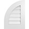 Ekena Millwork Quarter Round Top Left Surface Mount PVC Gable Vent w/ 3-1/2"W x 1"P Standard Frame, 16"W x 22"H GVPQL16X2201SF - alternate 1